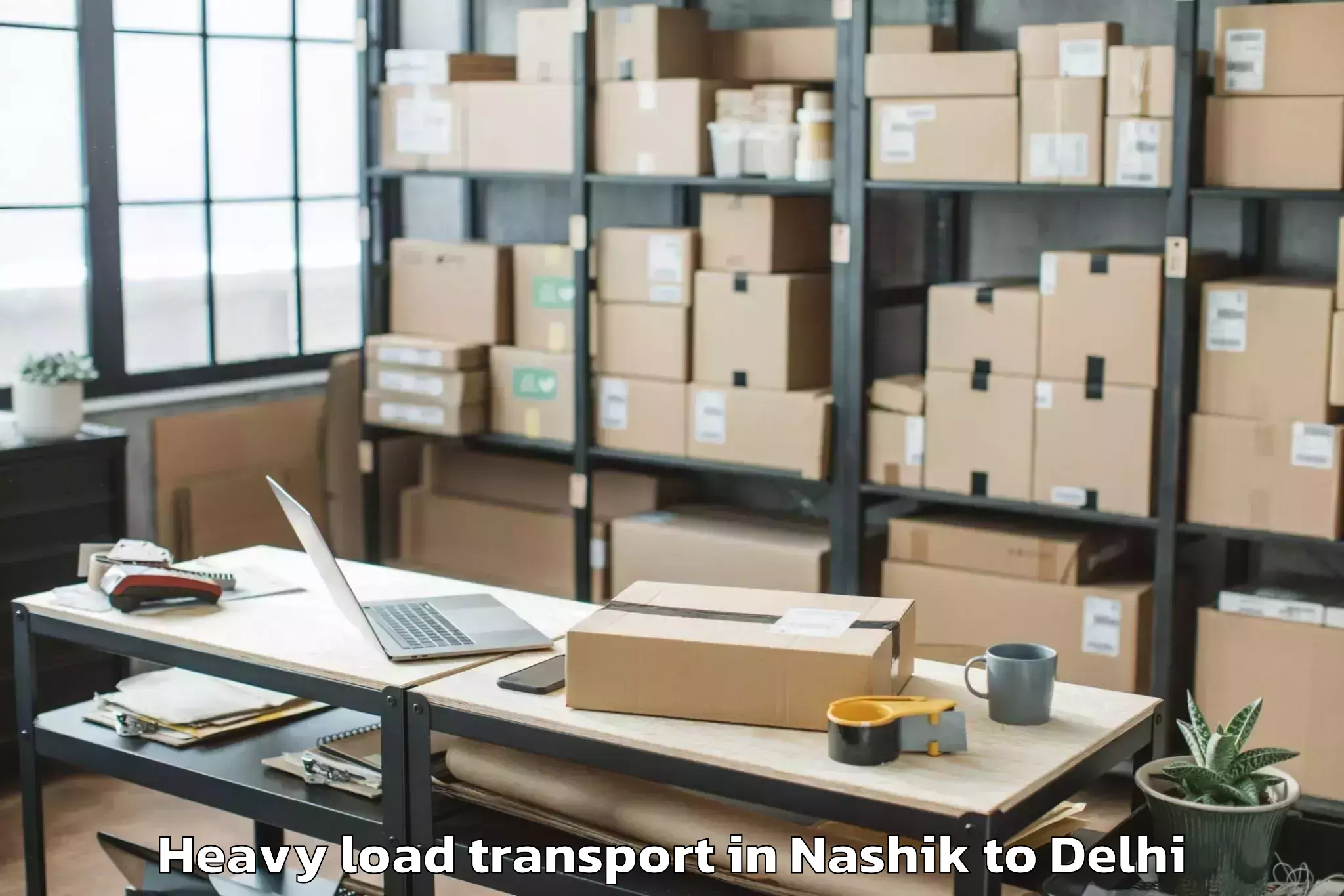 Easy Nashik to D Mall Rohini Heavy Load Transport Booking